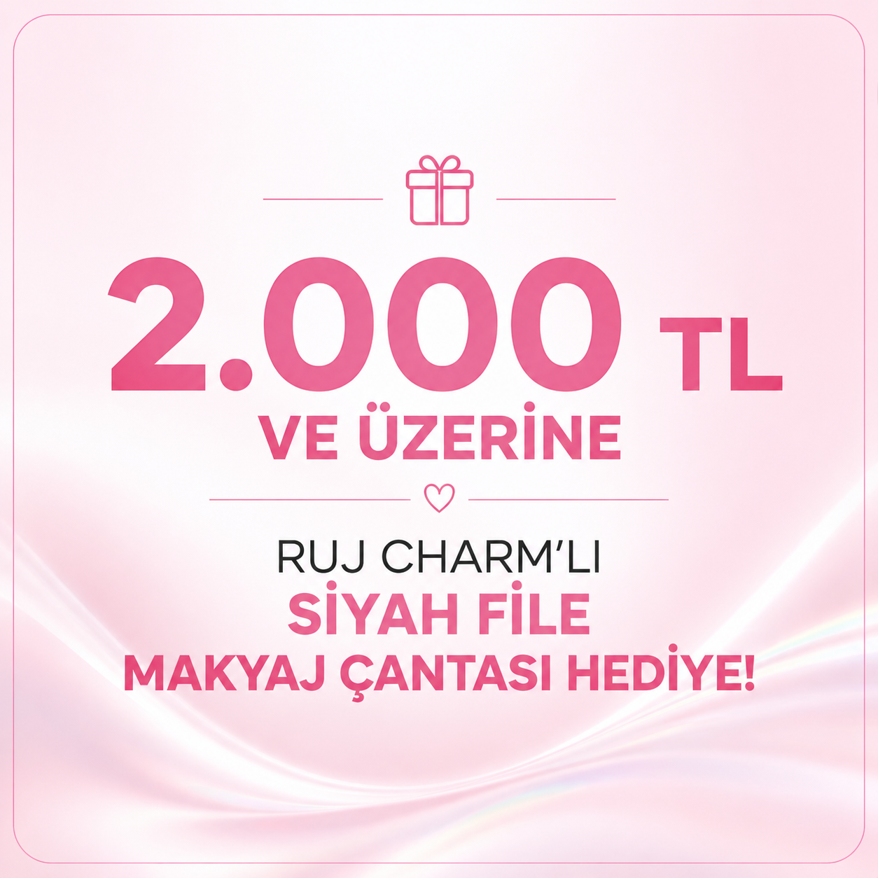  2.000 TL ve Üzeri Alışverişinize Ruj Kılıflı Siyah File Makyaj Çantası 