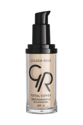 Golden Rose Total Cover 2in1 Foundation&Concealer 01 Porcelain - 2