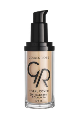 Golden Rose Total Cover 2in1 Foundation&Concealer 02 Ivory - 2