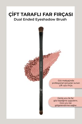 Dual Ended Eyeshadow Brush - Çift Taraflı Far Fırçası - Golden Rose