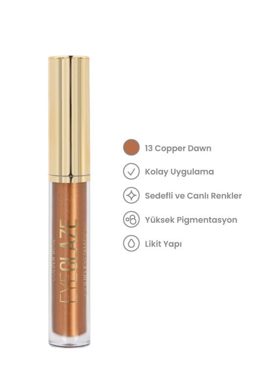  Eye Glaze Liquid Eyeshadow - 13 Copper Dawn - Likit Far - 4