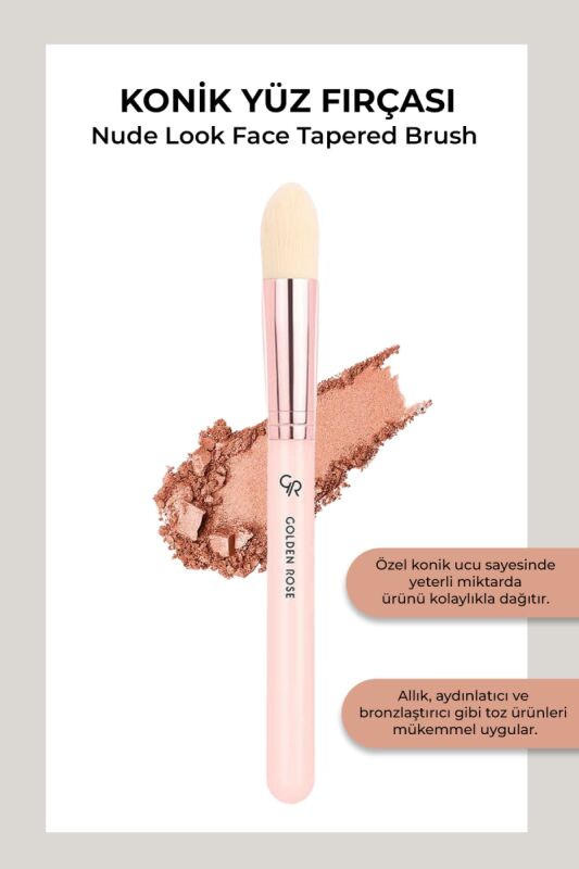 Nude Look Face Tapered Brush - Konik Yüz Fırçası - 1