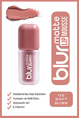 Blur Matte Lip Mousse - 02 Soft Burn - Kadifemsi Mat Likit Ruj - Golden Rose