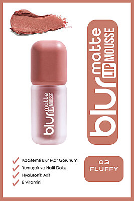 Blur Matte Lip Mousse - 03 Fluffy - Kadifemsi Mat Likit Ruj - Golden Rose