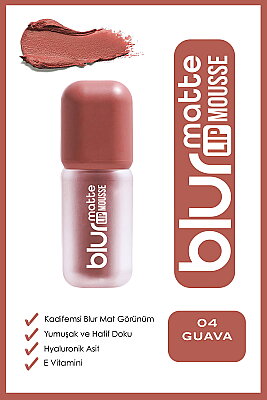 Blur Matte Lip Mousse - 04 Guava - Kadifemsi Mat Likit Ruj - Golden Rose
