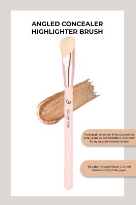 Angled Concealer & Highlighter Brush - Golden Rose