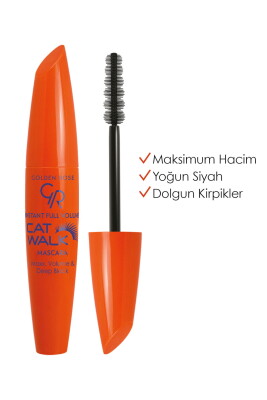 Cat Walk Mascara - Black - Maksimum Hacim Veren Yoğun Siyah Maskara - Golden Rose