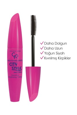 City Style Mascara - Black - Hacim ve Uzunluk Veren Maskara - Golden Rose