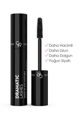 Dramatic Lashes Night Black Mascara - Black - Hacim Veren Yoğun Siyah Maskara - Golden Rose