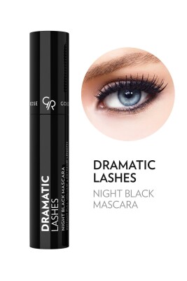 Dramatic Lashes Night Black Mascara - Black - Hacim Veren Yoğun Siyah Maskara - Golden Rose (1)