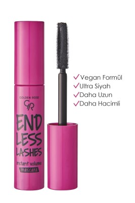  Endless Lashes Mascara - Black - Hacim ve Uzunluk Veren Maskara - 1