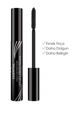 Essential High Definition and Liftup and Great Volume Mascara - Black - Lift Up Ekstra Hacim Veren Maskara - 1