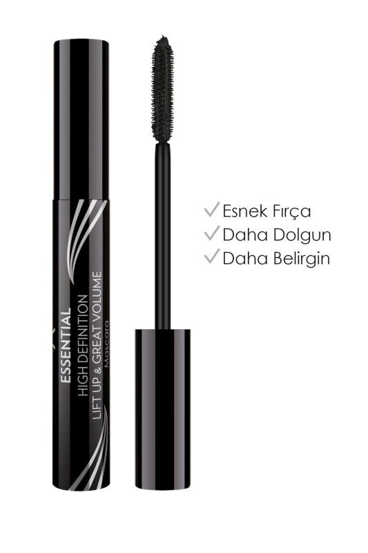 Essential High Definition and Liftup and Great Volume Mascara - Black - Lift Up Ekstra Hacim Veren Maskara - 1