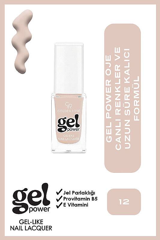  Gel Power Nail Lacquer-12-Jel Oje - 1