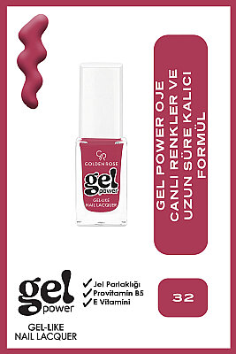  Gel Power Nail Lacquer-32-Jel Oje - Golden Rose