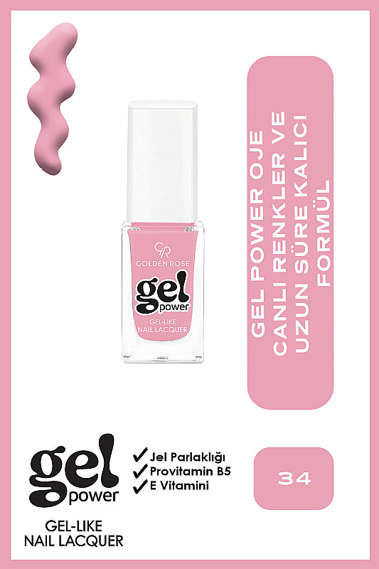  Gel Power Nail Lacquer-34-Jel Oje - 1