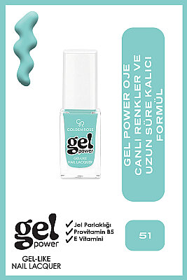  Gel Power Nail Lacquer-51-Jel Oje 
