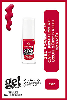  Gel Power Nail Lacquer-52-Jel Oje 
