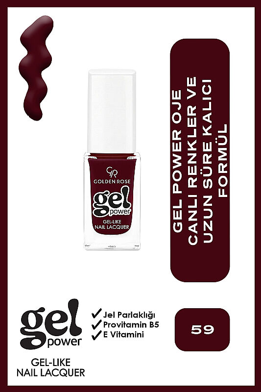  Gel Power Nail Lacquer-59-Jel Oje - 1