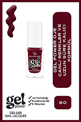  Gel Power Nail Lacquer-60-Jel Oje 