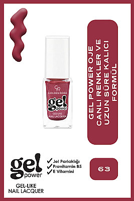  Gel Power Nail Lacquer-63-Jel Oje 