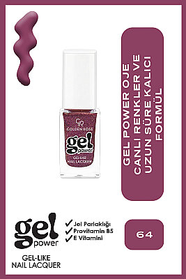 Gel Power Nail Lacquer-64-Jel Oje 