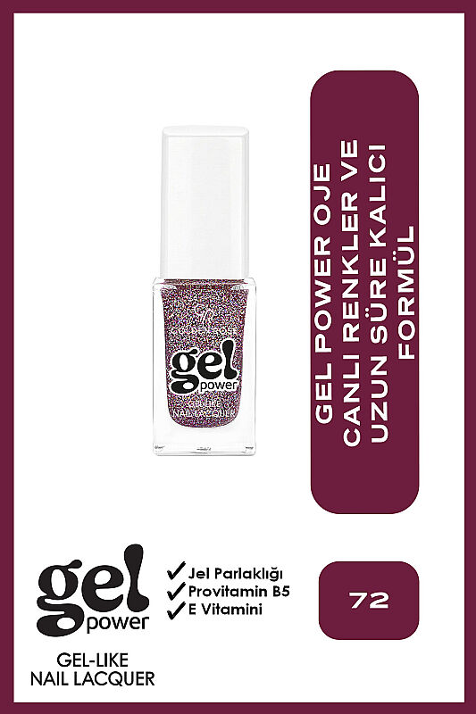  Gel Power Nail Lacquer-72-Jel Oje - 1