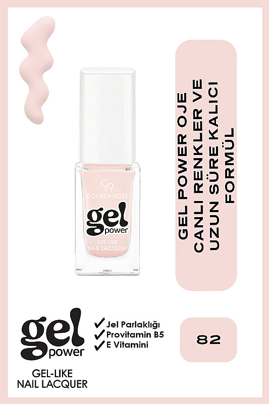 Golden Rose Gel Power Nail Lacquer-82-Jel Oje - 1
