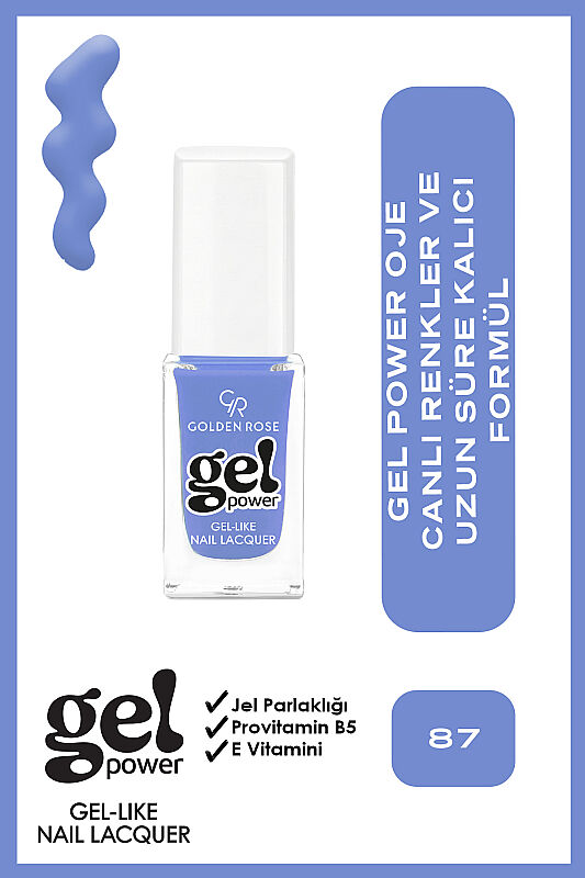 Golden Rose Gel Power Nail Lacquer-87-Jel Oje - 1