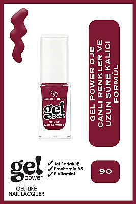 Golden Rose Gel Power Nail Lacquer-90-Jel Oje - Golden Rose