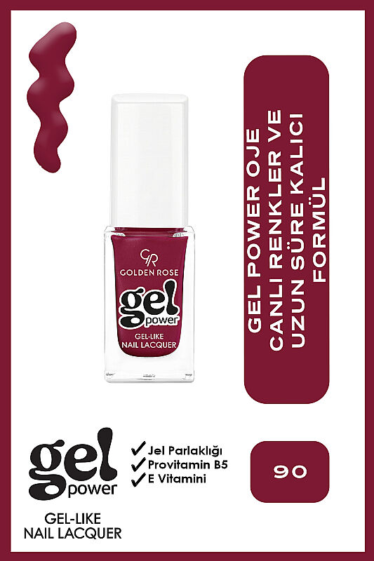 Golden Rose Gel Power Nail Lacquer-90-Jel Oje - 1