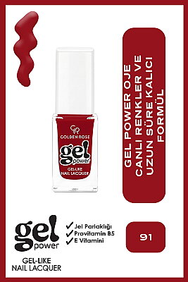 Golden Rose Gel Power Nail Lacquer-91-Jel Oje - Golden Rose