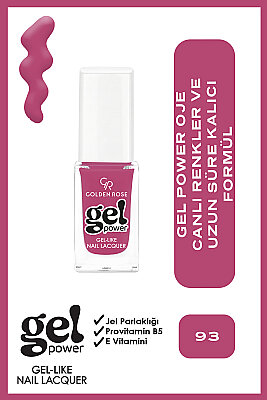 Golden Rose Gel Power Nail Lacquer-93-Jel Oje - Golden Rose
