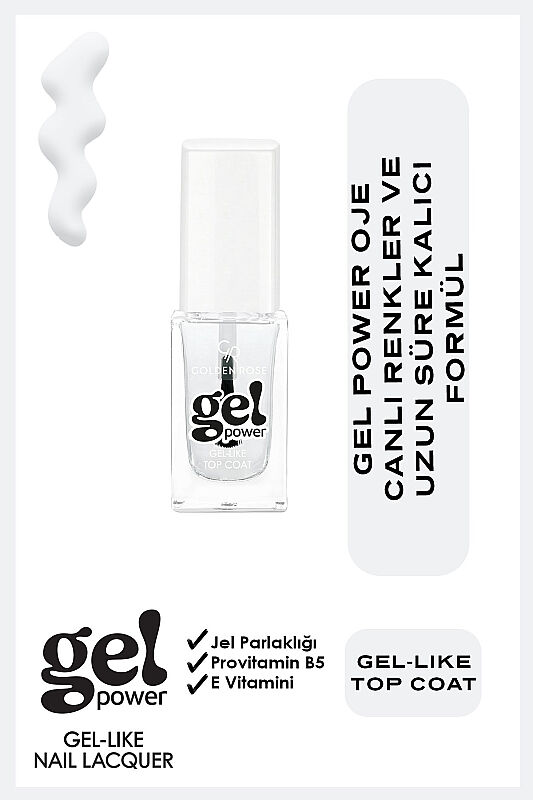  Gel Power Nail Lacquer-Gel Power Top Coat-Jel Oje - 1