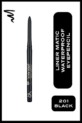 Liner Matic Waterproof Eyepencil - Suya Dayanıklı Göz Kalemi No:201 Black - Golden Rose