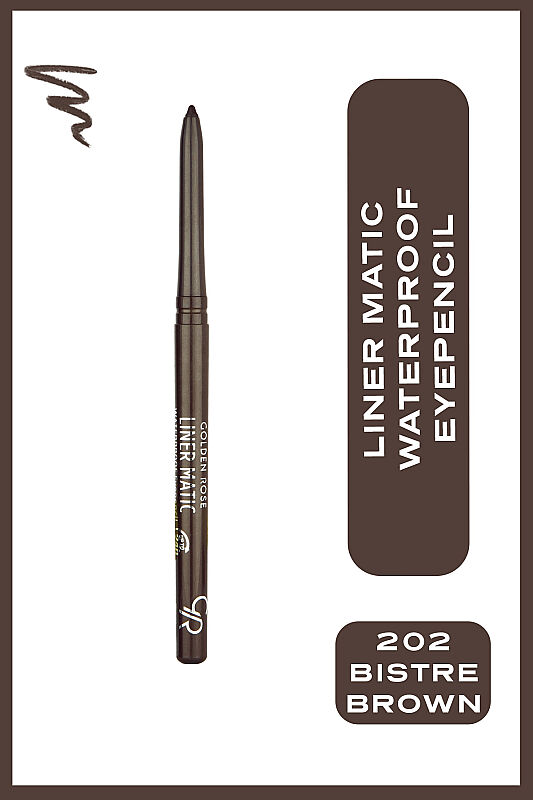 Liner Matic Waterproof Eyepencil - 202 Bistre Brown - Suya Dayanıklı Kahverengi Göz Kalemi - 1