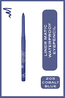  Liner Matic Waterproof Eyepencil-205 Cobalt Blue-Asansörlü Göz Kalemi - Golden Rose
