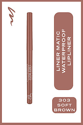 Liner Matic Waterproof Lippencil - No:303 Soft Brown - Suya Dayanıklı Dudak Kalemi - Golden Rose