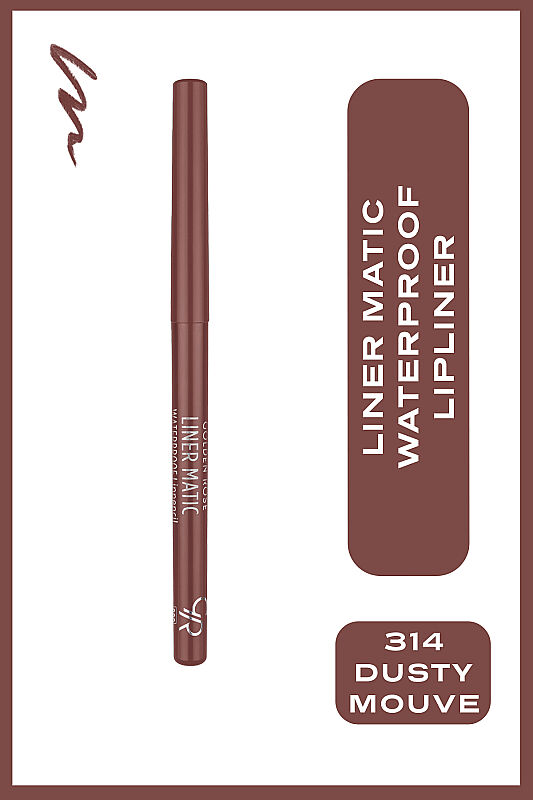 Liner Matic Waterproof Lippencil - No:314 Dusty Mauve - Suya Dayanıklı Dudak Kalemi - 1