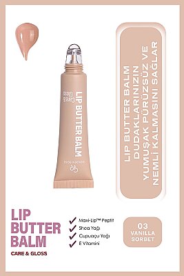  Lip Butter Balm Care&Gloss - 03 Vanilla Sorbet - Renkli Dudak Parlatıcısı 