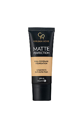 Matte Perfection Full Coverage Foundation - Warm 07 - Yoğun Kapatıcı Mat Fondöten - Golden Rose