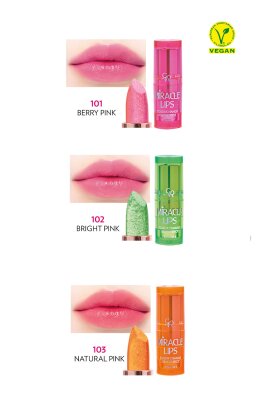 Miracle Lips Color Change Jelly Lipstick 102 Bright Pink - Renk Değiştiren Jel Ruj - 3