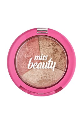 Miss Beauty Glow Baked Trio - Glow Baked Trio - Fırınlanmış Allık Bronzlaştırıcı Aydınlatıcı - Golden Rose