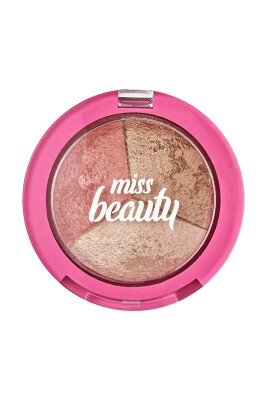  Miss Beauty Glow Baked Trio - Glow Baked Trio - Fırınlanmış Allık Bronzlaştırıcı Aydınlatıcı - 1