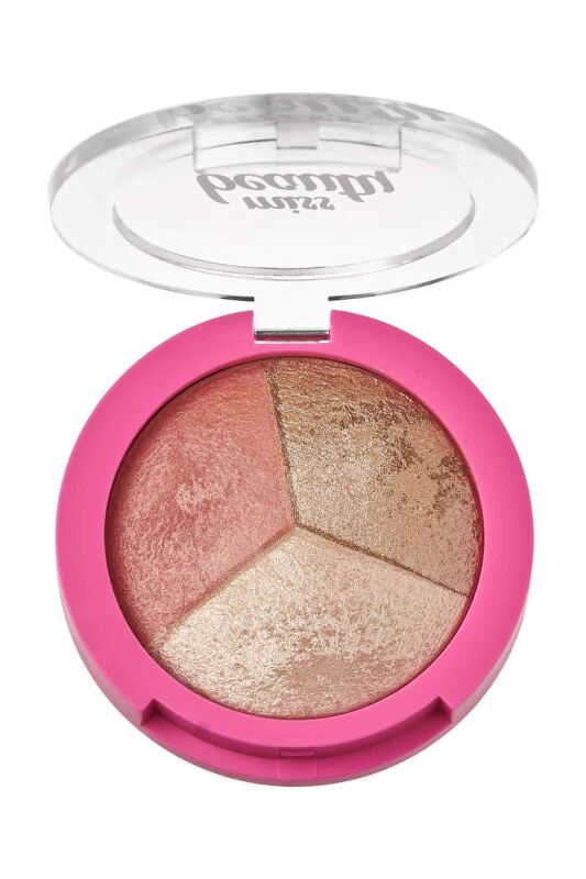  Miss Beauty Glow Baked Trio - Glow Baked Trio - Fırınlanmış Allık Bronzlaştırıcı Aydınlatıcı - 2