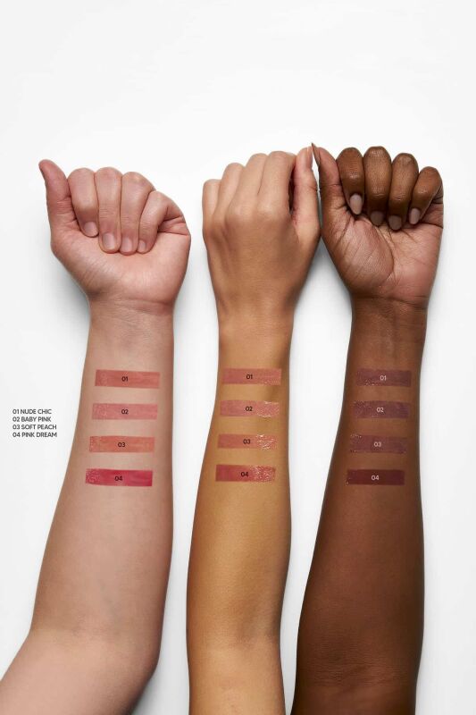 Miss Beauty Glow Shine 3D Lipgloss - 01 Nude Chic - Dudak Parlatıcısı - 3