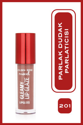  Mood Gleamy Lip Glaze Lipgloss- 201 Nude Kiss - Renkli Dudak Parlatıcısı - 3