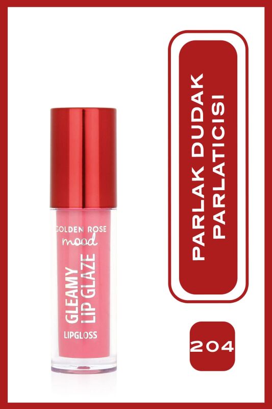  Mood Gleamy Lip Glaze Lipgloss- 204 Baby Pink - Renkli Dudak Parlatıcısı - 3