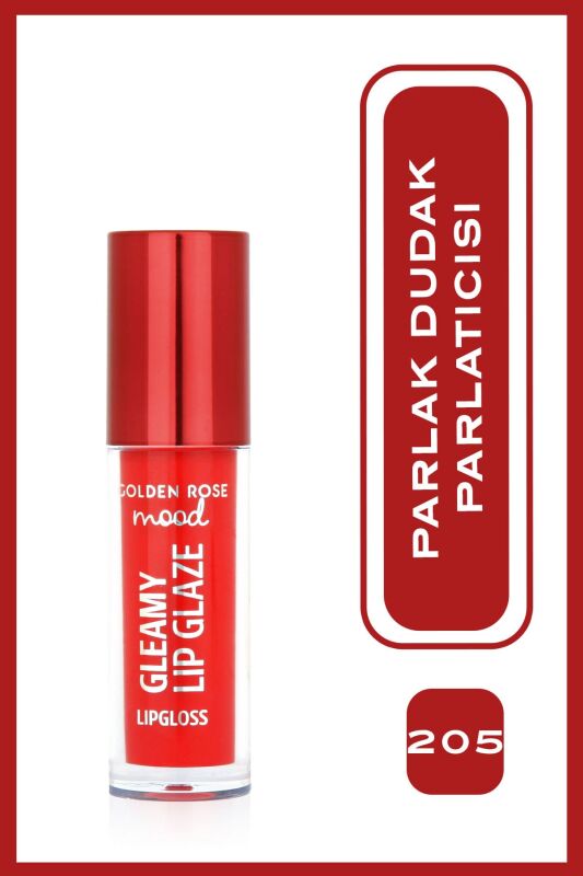 Mood Gleamy Lip Glaze Lipgloss- 205 Cherry Pop - Renkli Dudak Parlatıcısı - 2