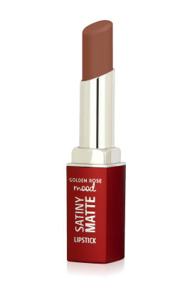  Mood Satiny Matte Lipstick - 01 Bare Nude - Mat Ruj - Golden Rose